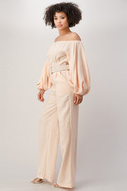OFF SHOULDER JUMPSUIT