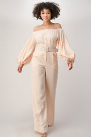 OFF SHOULDER JUMPSUIT