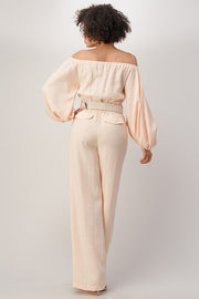 OFF SHOULDER JUMPSUIT