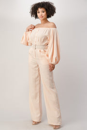 OFF SHOULDER JUMPSUIT