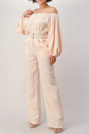 OFF SHOULDER JUMPSUIT