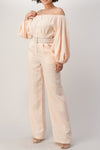 OFF SHOULDER JUMPSUIT