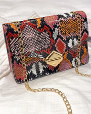 Tie Dye Print Ombre Chain Strap Crossbody Bag