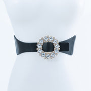 CLEAR STONE BUCKLE FASHION BELT