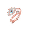Evil Eye Rings Adjustable Rose Gold