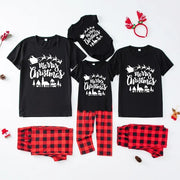 New Short Sleeve Family Christmas Pajamas Set Cartoon Cute Soft 2 Pieces Suit Adults Kids Matching Outfits Baby&Dog Rompers