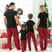 New Short Sleeve Family Christmas Pajamas Set Cartoon Cute Soft 2 Pieces Suit Adults Kids Matching Outfits Baby&Dog Rompers