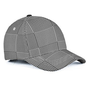 Sports Snapback Hat, Blue Plaid Print Adjustable Hat - Multicolor /