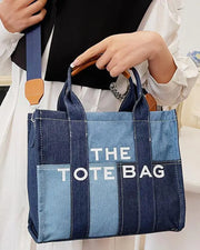 Letter Print Large Capacity Tote Bag