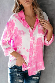 Whirlwind Tie Dye Button Shirt with Pocket