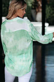 Whirlwind Tie Dye Button Shirt with Pocket