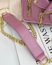 Chain Strap Unique Cute Zip Jacket Crossbody Bag