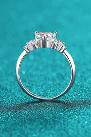 1 Carat Moissanite Heart silver Ring