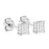 Sterling Silver 1/3ct TDW Princess Cut Diamond