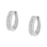 Sterling-Silver 1/2ct TDW Diamond Hoop Earring