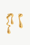 Gold Plated Geometric Mismatched Earrings