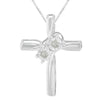 Sterling Silver 1/10 ct TDW Diamond Cross Pendant