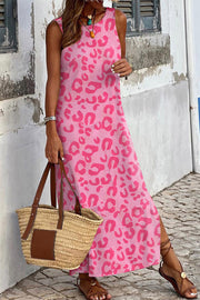 Print Sleeveless Maxi Dress