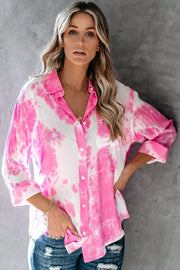 Whirlwind Tie Dye Button Shirt with Pocket