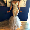 See Through Chic Beading Mermaid Prom Dress