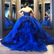 Sweetheart Off Shoulder  Detachable Sleeve Quinceanera Dress