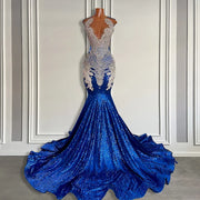 Royal Blue Sequin Mermaid Prom Dress 2024