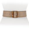 Wood Buckle Wicker Belt