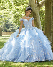 Light Blue Sweet Off Shoulder Quinceanera Dress