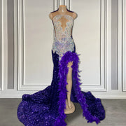 Purple Sequin Mermaid Prom Dress 2024