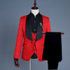 Men's Fruit Collar Three-piece Suit