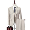 Men's Business Casual One-Button Three-Piece Suit