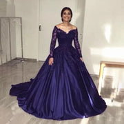 V-Neck Navy Blue Quinceanera Dress