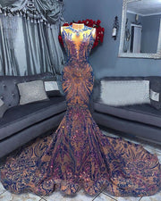 New Arrival Long Prom Dresses 2023 Sexy Mermaid Color Sequined Prom Party Gala Gowns Birthday