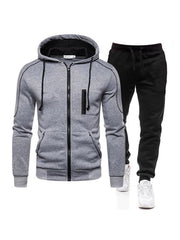 New Contrast Color Hooded Workout Wear