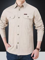 New Solid Long Sleeve Shirts For Men