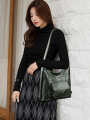 Casual Versatile Black Shoulder Tote Bag For Women