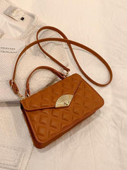 Rhombus Lattice Vintage Fashion Crossbody Bag