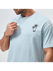 New Short Sleeve Printed T-Shirt For Men