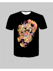 Casual Bear Printing Short Sleeve T-Shirt For Men
