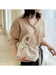 Soft Ladies Solid White Shoulder Bags