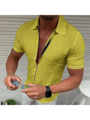 Summer Casual Men Short Sleeve Shirt
