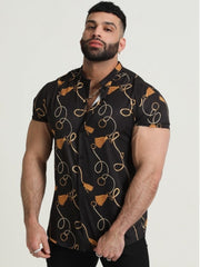 Men's Casual 3D Printed Short Sleeve Shirt
