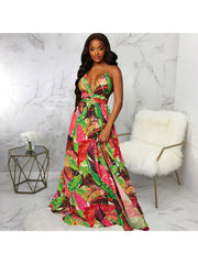 Summer Fashion Loose Sleeveless Slit Maxi Dress