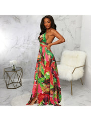 Summer Fashion Loose Sleeveless Slit Maxi Dress