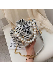 Fashion Chain Faux Pearl Dots Handbag Shoulder Bags