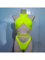 Crisscross Halter Sexy Hot Summer Bikini Sets