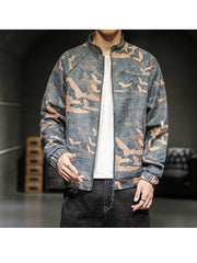 Chinese Style Trendy Embroidered Men's Suede Jacket