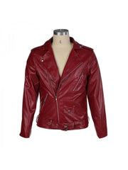 Fashion PU Leather Zipper Men's Motorcycle Jacket