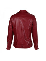 Fashion PU Leather Zipper Men's Motorcycle Jacket