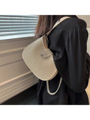 Chic Solid Rhinestone  Shoulder Bags